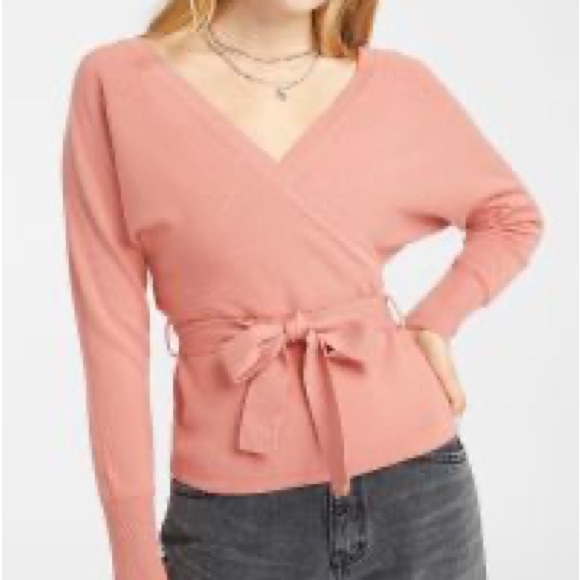 Simons Pink Tie Kimono Sweater - Picture 2 of 5